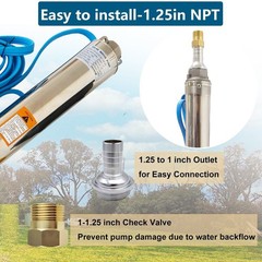 Manual Hand Water Pitcher Pump 33Ft Lift Stainless Steel Hand Well Pump Suction
