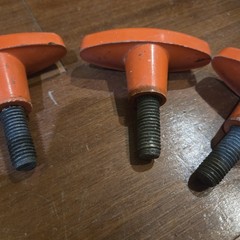 1/2″-13 Thread Thumb Screws – T Wing Orange Knob – 4 Pack – USA