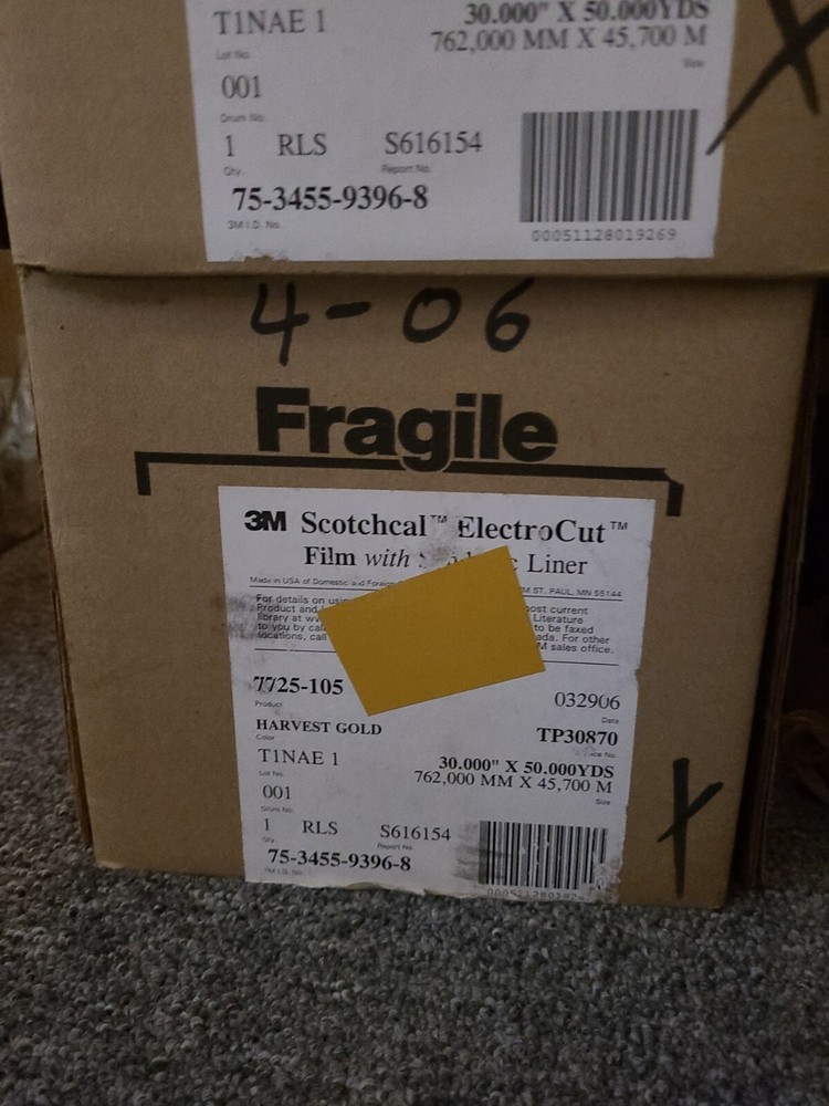 3M Scotchcal ElectroCut 7725-105 Harvest Gold 30 x 50 Yds 75-3455-9396-8