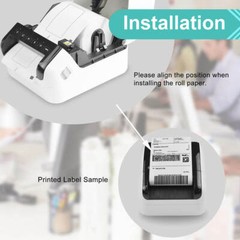 2x DK1241 Die-Cut Standard Shipping Labels 4″x6″ W/Cartridge for Brother QL-1050