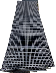 Bedford FRP Grating, 144″x48″x1″ / 1-1/2″x1-1/2″ Grid w/ Grit 48″ span V-10-DG-G