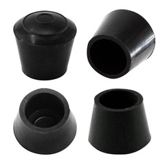 bociloy 16Pcs 7/8 Inch Round Chair Leg Caps, Flexible Rubber Inch, Black
