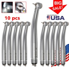 1-10 Dental LED Fiber Optic E-generator High Speed Handpiece 4 HOLE