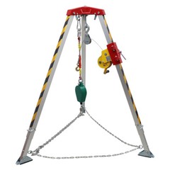 Confined Space Tripod Kit Emergency Rescue Aluminium Alloy 1200 Pounds 20 Meters