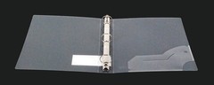 2-Pack 1.5 Inch Plastic 3-Ring Binders Clear Letter Size Durable Waterproof
