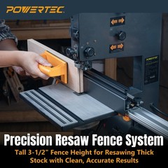POWERTEC 24 Straight Edge Guide Clamp with 16 x 3-1/2 Band Saw Fence – Resaw …