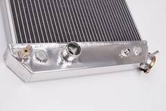 3 Rows Polished Aluminum Radiator For Chevy Corvette Blazer V8 Conversion.