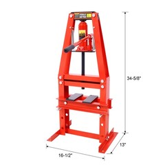 6 Ton Hydraulic Shop Press, Bench/Floor A-Frame with Plates Safety Valve