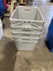 Lot of 5 Corrugated Plastic Postal Mail Type Totes Bin 18.5″L x 13.5″W x 11.5″H
