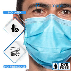 ASTM LEVEL 3 4-Ply Blue Disposable Medical Surgical Protection Filter Face Masks