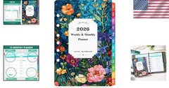 2026 Calendar Planner Inserts A5 5.5 Inch x 8.5 Inch with Flexible Removal Tabs