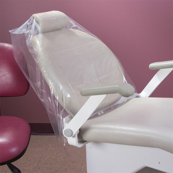 PLASDENT HALF CHAIR COVER SLEEVES (32″ x 32″) CLEAR 200/BX PLEATED CONSTRUCTION