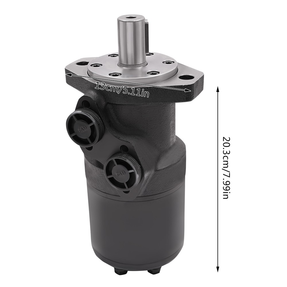135RPM Hydraulic Motor Replacement Compact Hydraulic Motor High Torque Black