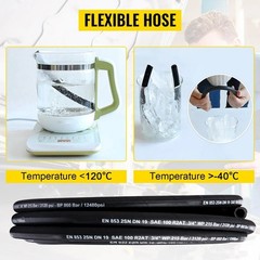 Hydraulic Hose 100ft Coiled Hydraulic Hose 1/2″ SAE W.P. PSI4000 R2 Steel