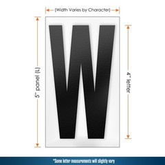 Changeable Marquee Letters & Numbers Set, 4″ Plastic Acrylic Sign for Outdoor Us