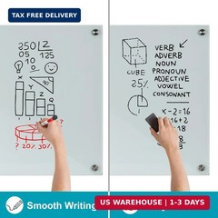 Glass Dry Erase Board, 36 x 24 Inches Magnetic Glass Whiteboard for Wall, 3′ x 2