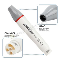 HW-6L Dental Ultrasonic Scaler Handpiece with LED Fit EMS Woodpecker SATELEC NSK
