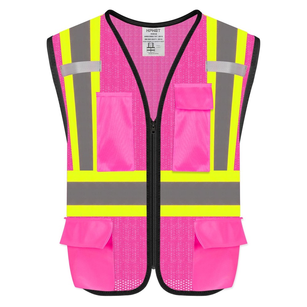 Safety Vest with Pockets – High Visibility Reflective Mesh Vest for Men & Women