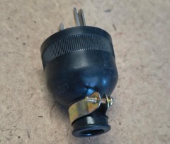2 New 20A 125V Male Round Rubber Plugs Industrial (2-Flat 1-Round) Free US Ship