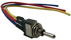 (10) Mini Heavy Duty Metal Toggle Switch ON-OFF-ON 3A 250V SPDT W/ 6″ Leads