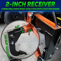 3 Point Trencher Ripper Attachment fit 2″ Receivers, Hitch Mounted Ripper…