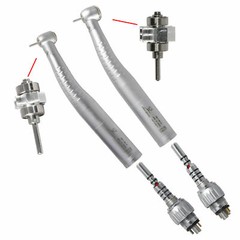 Dental High Speed Fiber Optic LED Handpiece 6 Hole Quick Coupler Swivel Fit KaVo