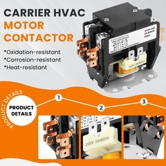 2 Pole 40 Amp Definite Purpose Contactor 220V Coil for AC HVAC Heat Pump