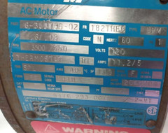 Front Load Washer Motor 1PH 120V 60Hz for Dexter P/N: 9376-293-007 [Used]