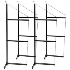 Shipping Container Shelving Shelf Bracket Black Steel Universal Pack of 4