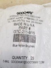 Goodway GTC-211-9/16 Tube Cleaning Brush, Blue Nylon, 9/16 (Bag of 25)