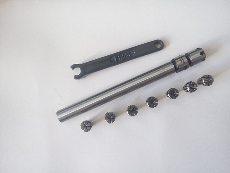 7pcs Precision ER8 Spring Collet Set+Wrench +C10 ER8M 150L Collet Chuck Holder