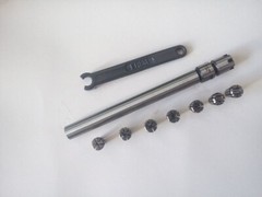 7pcs Precision ER8 Spring Collet Set+Wrench +C10 ER8M 150L Collet Chuck Holder
