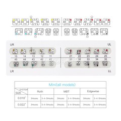 10Set AZDENT Dental Orthodontic Metal Bracket Braces Mini MBT Roth 018 022 Hooks