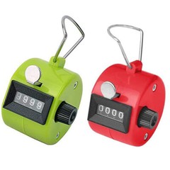4 Digit Number Dual Clicker Golf Hand Tally Counter Handy Convenient Pack of 2