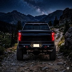 19-26 Silverado 1500 20-23 2500HD 3500HD LED Tail Lights Switchback Black Smoke