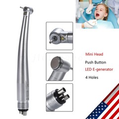 LED Optic Mini Head Dental High Speed Handpiece One Water Spray Air Turbine M4
