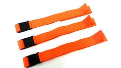 LINE2design Spine Board Straps – Disposable Backboard Straps Pack of 3 – Orange