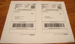 100 Rounded Corner Shipping label sheets, 2 labels per sheet , 200 Total Labels