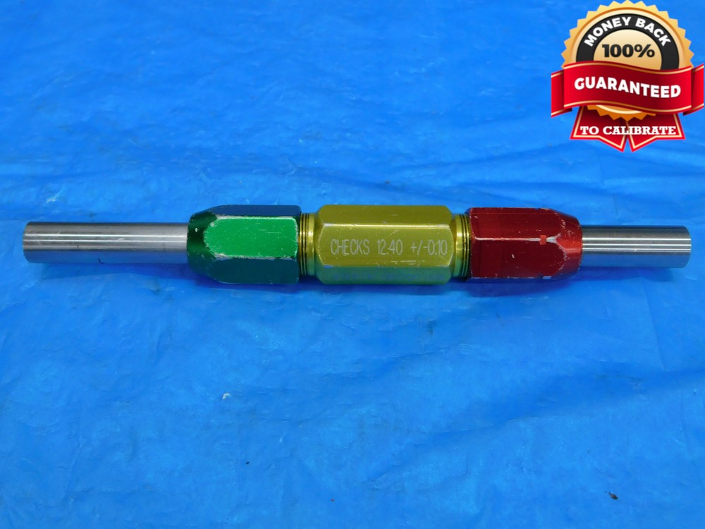 12.30 & 12.50 METRIC PIN PLUG GAGE GO NO GO 12.000 +.300 12 .4843 12.300 12.500