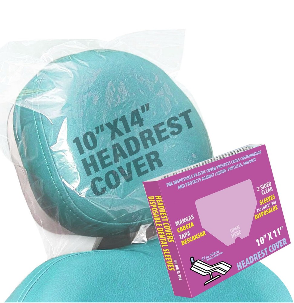LA MIERE 250P Disposable Dental Headrest Covers & Chair Sleeves 10″X14″