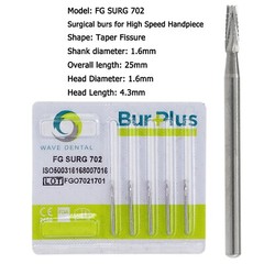 Wave Dental Carbide Surgical Burs FG SURG 2 4 557 557L 702 Long Shank High Speed