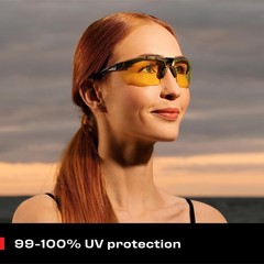 NoCry Yellow Safety Glasses for Men – ANSI Z87 Rated One Size,