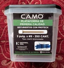 CAMO Premium Deck Screws #9 x 3″ — 350 Count — ProTech Coated — Bronze/Tan — New