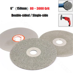 6″ inch 150mm Diamond Coated Flat Lap Wheel Grinding Disc Wheel 80-3000 Grit