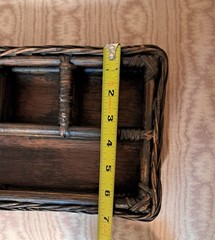 Vintage 4 Pc Woven Bamboo Rattan Wicker Desk Organizer Set Pencil Letter Boho