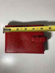 Filofax Portobello M2 Red Italian Leather 3 Ring Organizer Wallet Planner