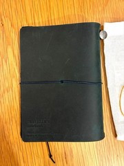 TRAVELER’S COMPANY Notebook Leather Cover Passport Size Blue Accessory set