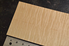 Flame Maple Raw Wood Veneer Sheet 6 x 35 inches 1/42nd 4671-56