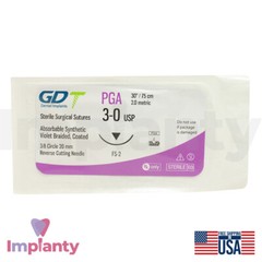 X5 PGA Sutures Absorbable Violet Braided 12 Pcs Sterile Training Thread