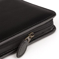 Day-Timer Armorhide Leather Zippered Planner Cover, Black, 3.5″x6.5″